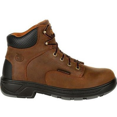 Georgia Men's Flxpoint 6" Soft Toe WP Work Boot - Brown - G6544  - Overlook Boots