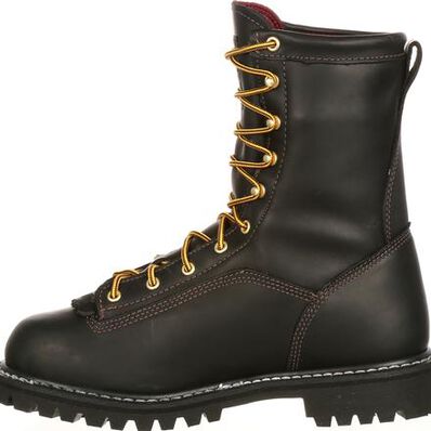 Georgia Men's Lace To Gore-Tex 8" Soft Toe WP 200G Ins Work Boot- Black- G8040  - Overlook Boots