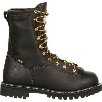 Georgia Men's Lace To Gore-Tex 8" Soft Toe Waterproof 200G Ins Work Boot- Black- G8040 - Overlook Boots