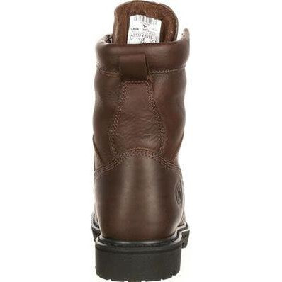 Georgia Men's Lace To Toe 8" Soft Toe WP Work Boot- Chocolate- G8041  - Overlook Boots