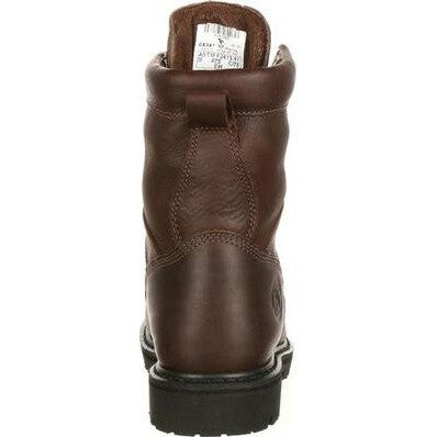 Georgia Men's Lace To Toe 8" Steel Toe WP Work Boot- Chocolate- G8341  - Overlook Boots