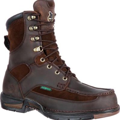 Georgia Men's Athens 8" Soft Toe WP Work Boot - Brown - G9453 8 / Medium / Brown - Overlook Boots