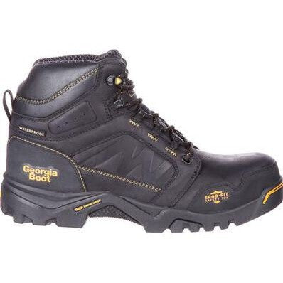 Georgia Men's Amplitude 6" Comp Toe WP Work Boot- Black- GB00130  - Overlook Boots