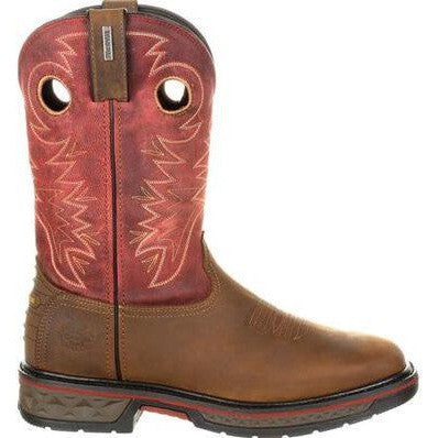 Georgia Men's Carbo Tec 11" Square Toe WP Western Work Boot -Brown- GB00221  - Overlook Boots