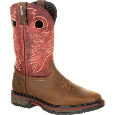 Georgia Men's Carbo Tec 11" Square Toe WP Western Work Boot -Brown- GB00221 8 / Medium / Brown - Overlook Boots