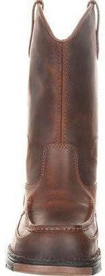 Georgia Men's Athens 11" Soft Toe Pull On Zipper Work Boot- Brown- GB00226  - Overlook Boots