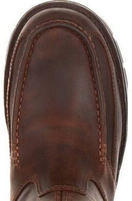 Georgia Men's Athens 11" Soft Toe Pull On Zipper Work Boot- Brown- GB00226  - Overlook Boots