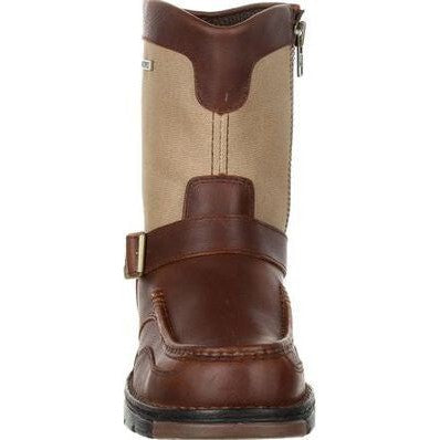 Georgia Men's Athens 8" Soft Toe WP Side Zip Work Boot- Brown- GB00245  - Overlook Boots