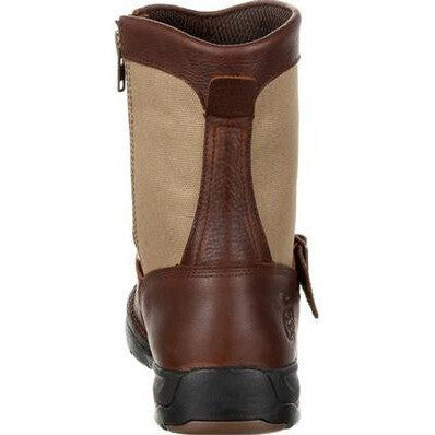 Georgia Men's Athens 8" Soft Toe WP Side Zip Work Boot- Brown- GB00245  - Overlook Boots