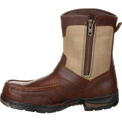 Georgia Men's Athens 8" Soft Toe WP Side Zip Work Boot- Brown- GB00245  - Overlook Boots