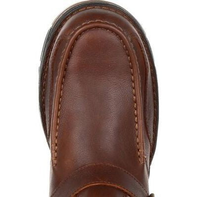 Georgia Men's Athens 8" Soft Toe WP Side Zip Work Boot- Brown- GB00245  - Overlook Boots