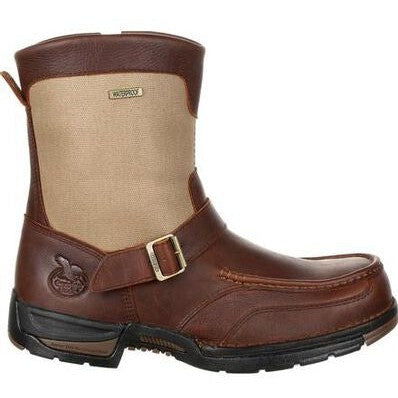 Georgia Men's Athens 8" Soft Toe WP Side Zip Work Boot- Brown- GB00245  - Overlook Boots