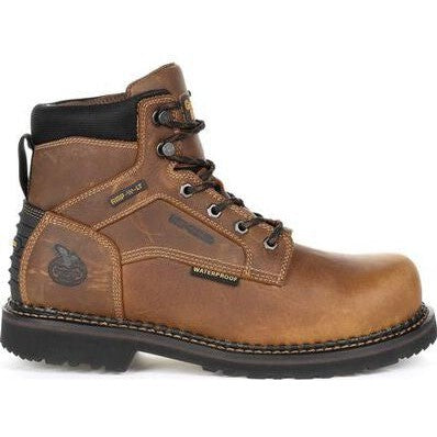 Georgia Men's Giant Steel Toe WP Met Guard Work Boot -Brown- GB00322 8 / Medium / Brown - Overlook Boots