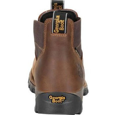 Georgia Men's Eagle One 4" Steel Toe WP Chelsea Work Boot -Brown- GB00337  - Overlook Boots