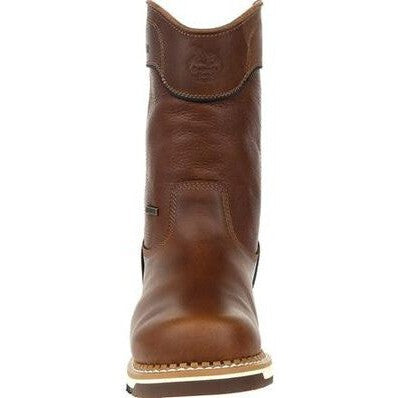 Georgia Men's AMP LT 10" WP Wellington Work Boot- Brown- GB00369  - Overlook Boots