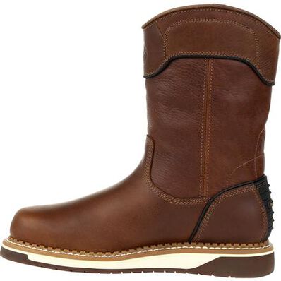 Georgia Men's AMP LT 10" WP Wellington Work Boot- Brown- GB00369  - Overlook Boots