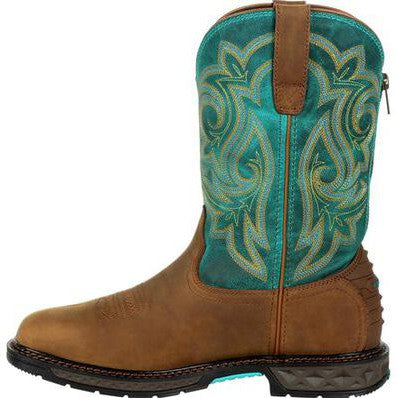 Georgia Women's Carbo Tec LT 10" Steel Toe WP Zip Western Work Boot- GB00386  - Overlook Boots