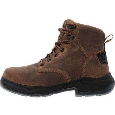 Georgia Men's Flxpoint Ultra 6" Soft Toe WP Work Boot- Black/Brown- GB00551  - Overlook Boots