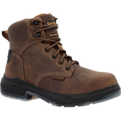 Georgia Men's Flxpoint Ultra 6" Soft Toe WP Work Boot- Black/Brown- GB00551 7 / Medium / Brown - Overlook Boots