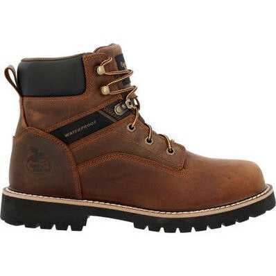 Georgia Men's Core 37 6" WP Slip Resistant Work Boot -Brown- GB00635 7 / Medium / Brown - Overlook Boots