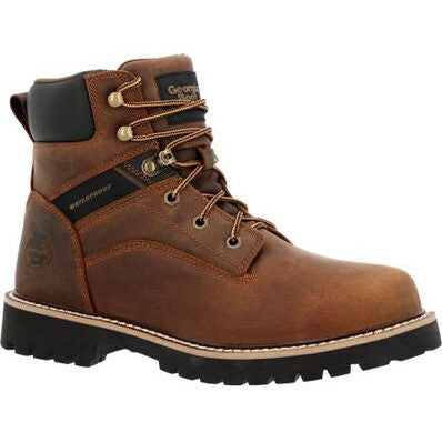 Georgia Men's Core 37 6" WP Slip Resistant Work Boot -Brown- GB00635  - Overlook Boots