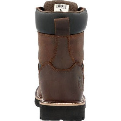 Georgia Men's Core 37 8" Waterproof Slip Resistant Work Boot -Brown- GB00637 - Overlook Boots