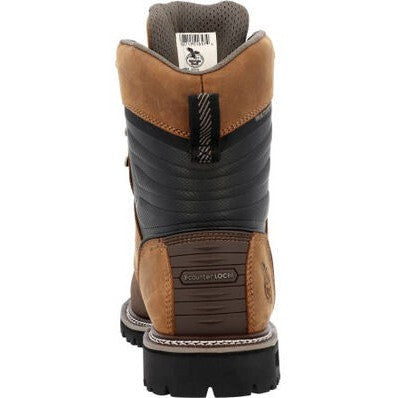 Georgia Men's Brute 8" Comp Toe WP MG Work Boot- Brown- GB00643  - Overlook Boots