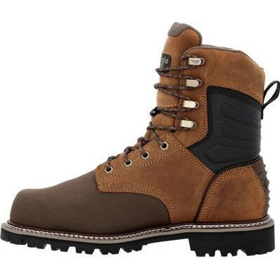 Georgia Men's Brute 8" Comp Toe WP MG Work Boot- Brown- GB00643  - Overlook Boots