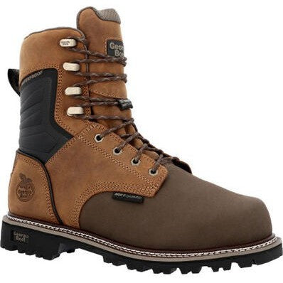 Georgia Men's Brute 8" Comp Toe WP MG Work Boot- Brown- GB00643 8 / Medium / Brown - Overlook Boots