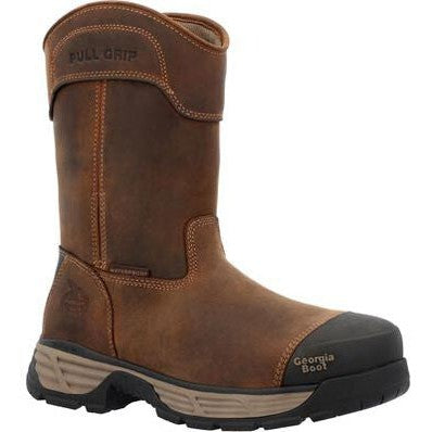 Georgia Men's Durablend Edge 10" Alloy Toe WP Work Boot -Brown- GB00664 7 / Medium / Brown - Overlook Boots