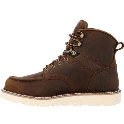 Georgia Men's Core 37 6" Soft Toe Slip Resist Work Boot - Brown - GB00667  - Overlook Boots