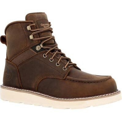 Georgia Men's Core 37 6" Soft Toe Slip Resist Work Boot - Brown - GB00667 7 / Medium / Brown - Overlook Boots