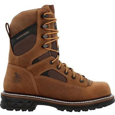 Georgia Men's LTX Logger 9" Soft Toe WP Work Boot- Brown- GB00668  - Overlook Boots