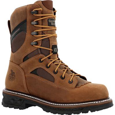 Georgia Men's LTX Logger 9" Soft Toe WP Work Boot- Brown- GB00668 8 / Medium / Brown - Overlook Boots