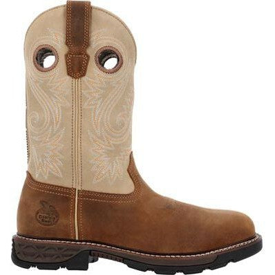 Georgia Men's Carbo Tec FLX 11" Alloy Toe Western Work Boot -Brown- GB00670  - Overlook Boots