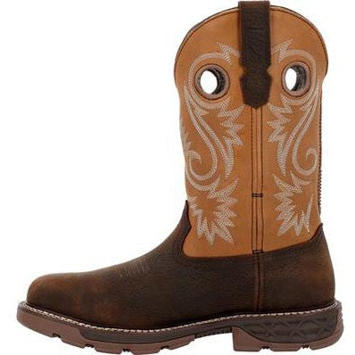 Georgia Men's Carbo Tec FLX 11" Soft Toe WP Western Work Boot- Brown- GB00671  - Overlook Boots