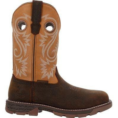 Georgia Men's Carbo Tec FLX 11" Soft Toe WP Western Work Boot- Brown- GB00671  - Overlook Boots