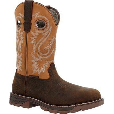 Georgia Men's Carbo Tec FLX 11" Soft Toe WP Western Work Boot- Brown- GB00671 7 / Medium / Brown - Overlook Boots