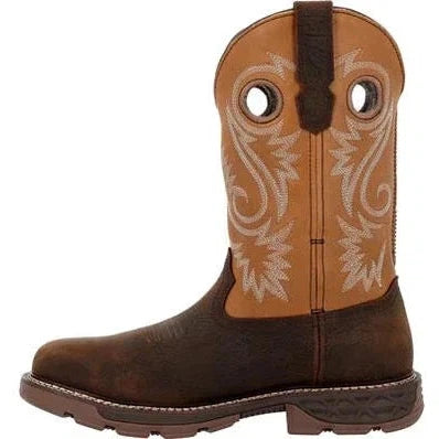 Georgia Men's Carbo Tec FLX 11" Alloy Toe WP Western Work Boot- Brown- GB00672  - Overlook Boots