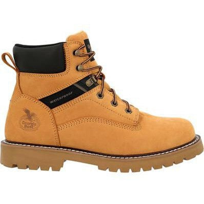 Georgia Men's Core 37 6" Steel Toe WP Lace-Up Work Boot Wheat- GB00673  - Overlook Boots