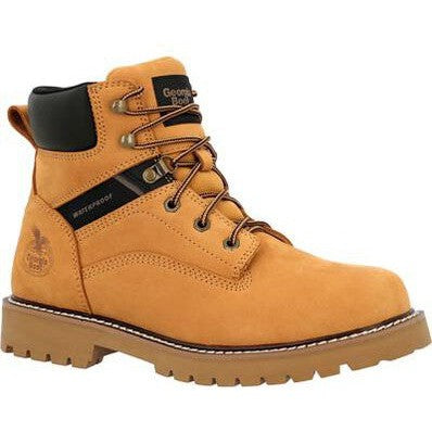 Georgia Men's Core 37 6" Steel Toe WP Lace-Up Work Boot Wheat- GB00673 7 / Medium / Wheat - Overlook Boots