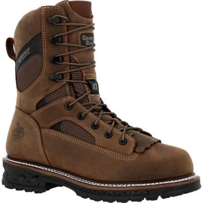 Georgia Men's Logger LTX 9" Comp Toe Waterproof 400G Work Boot -Brown- GB00681 8 / Medium / Brown - Overlook Boots