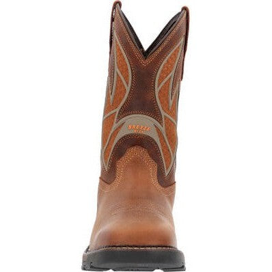 Georgia Men's Carbo Tec Flx 11" Pull On Insulkul Western Work Boot- Brown- GB00702 - Overlook Boots