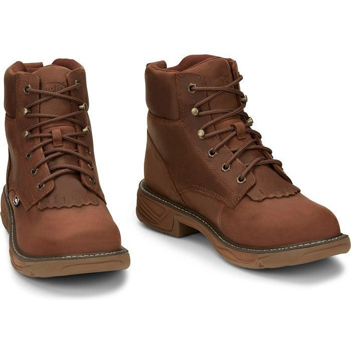 Justin Men's Rush 6" Waterproof Western Work Boot -Brown- SE465  - Overlook Boots