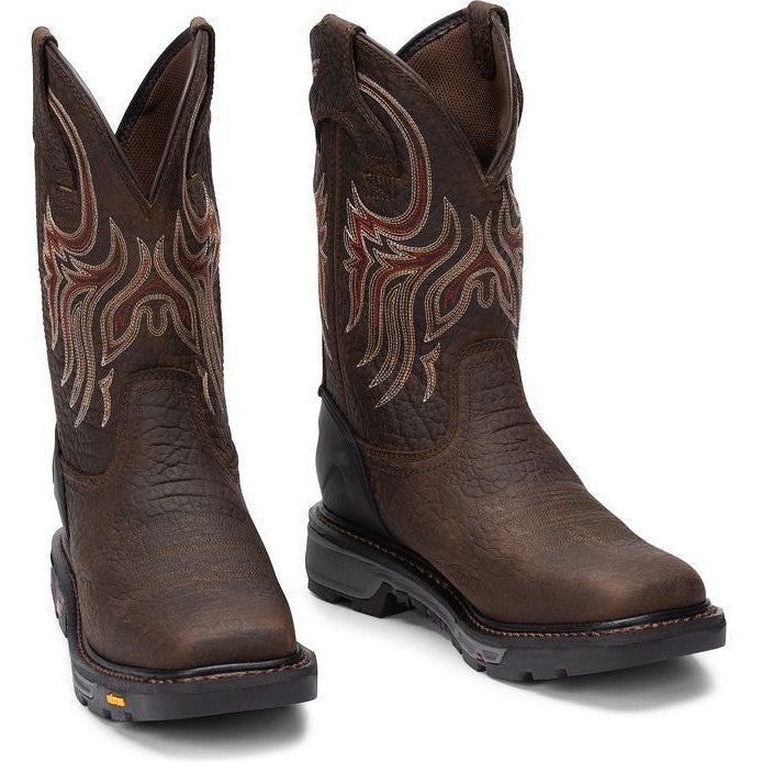 Justin Men's Driscoll 11" Western Work Boot - Pecan Brown - WK2110  - Overlook Boots