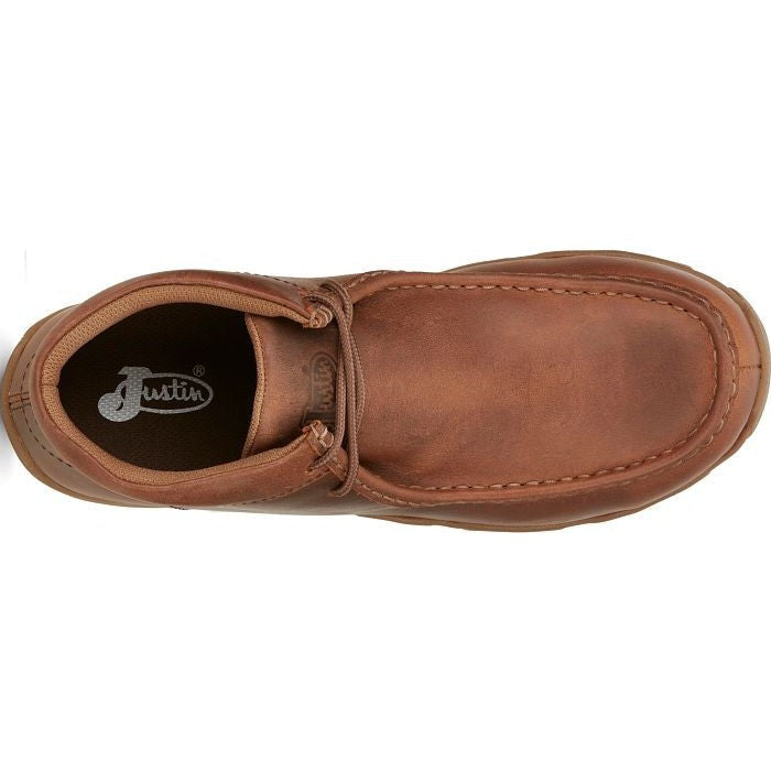 Justin Men's Cappie 4" Alloy Toe Work Shoe -Brown- SE242  - Overlook Boots