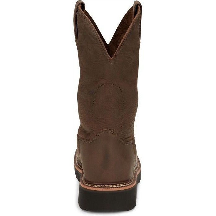 Justin Men's Carbide 11" Steel Toe Western Work Boot -Brown- OW4441  - Overlook Boots