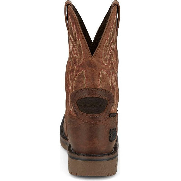 Justin Men's Wolfe 11" Nano Composite Toe Western Work Boot Brown - SE4752 - Overlook Boots