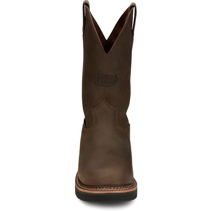 Justin Men's Carbide 11" Western Work Boot -Brown- OW4440  - Overlook Boots