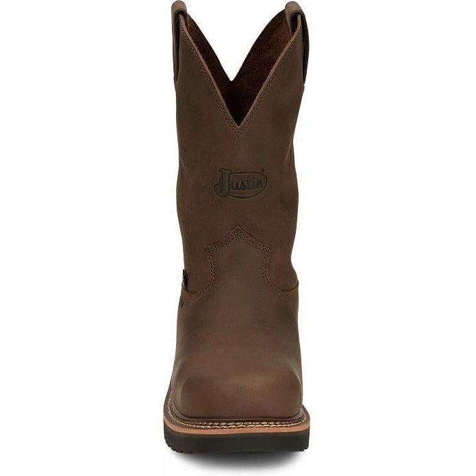 Justin Men's Carbide 11" Steel Toe Western Work Boot -Brown- OW4441  - Overlook Boots